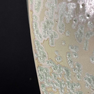 ROGER GUERIN, zeldzame Art Deco vaas 725 zeshoekige schelp, Bouffioulx steengoed