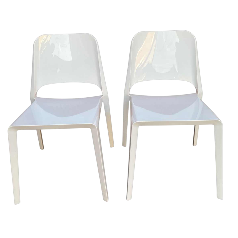 Roberto Barbieri pour ZANOTTA “Kate” lot de 2 chaises, design italien XXe s