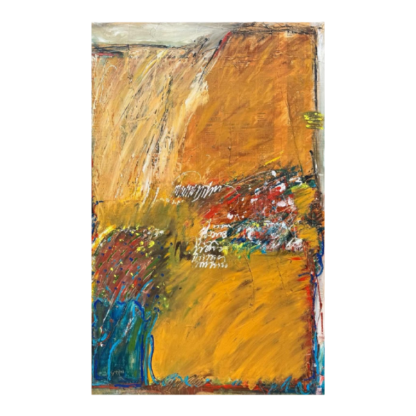 Claude GASPAR “Abstracte compositie” gemengde techniek, schilderkunst en collage, 20e eeuw