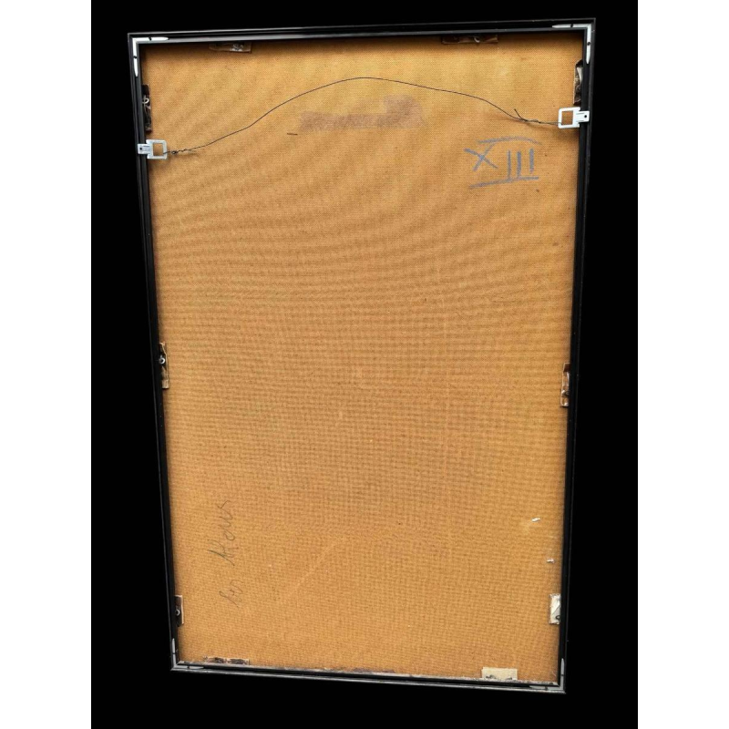 Claude GASPAR “Abstracte compositie” gemengde techniek, schilderkunst en collage, 20e eeuw