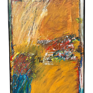 Claude GASPAR “Abstract Composition” mixed technique, painting and collage, 20th century