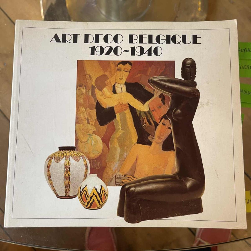 ROGER GUERIN, zeldzame Art Deco vaas 725 zeshoekige schelp, Bouffioulx steengoed