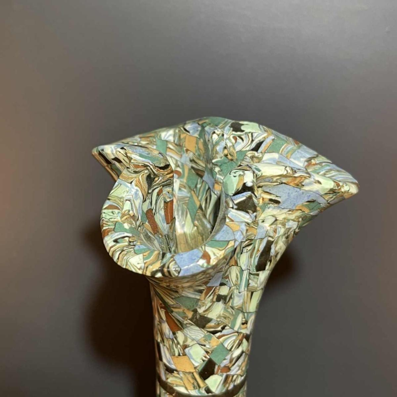 JEAN GERBINO for VALLAURIS 46cm, large ceramic vase " mosaic nériage " 1930s