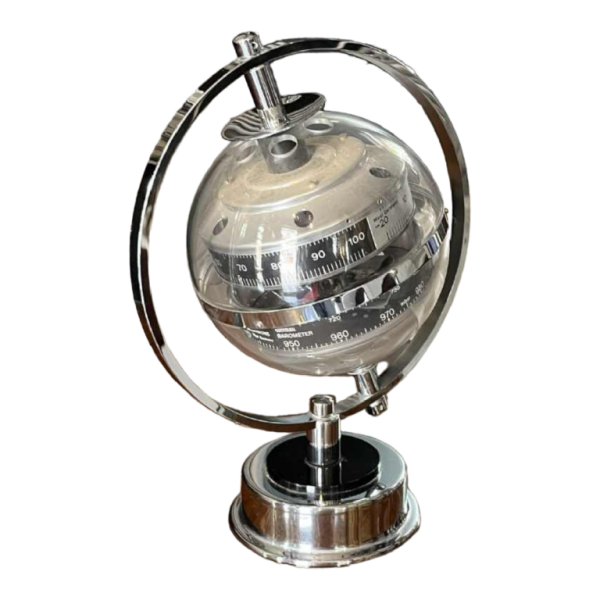 HUGER instrument météo SPUTNIK, thermomètre hygromètre baromètre, Space Age ca 1960