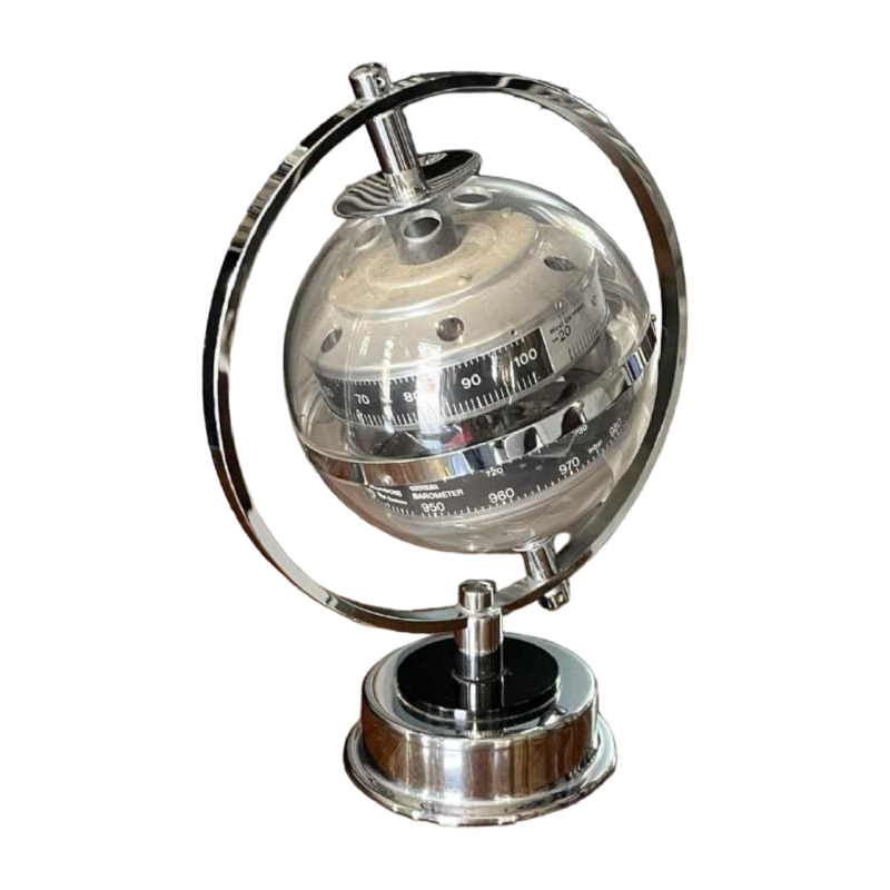HUGER instrument météo SPUTNIK, thermomètre hygromètre baromètre, Space Age ca 1960