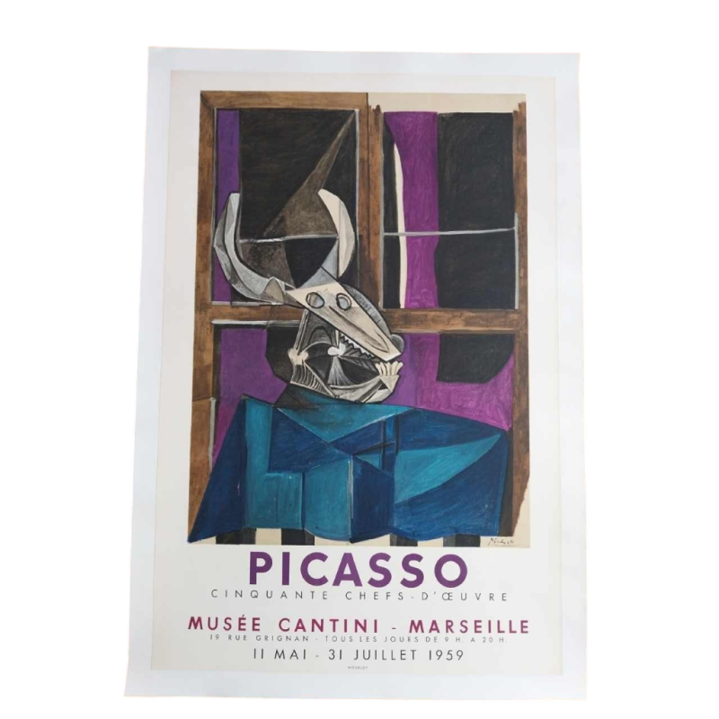 Pablo PICASSO / Mourlot impression, affiche Musée Cantini Marseille 1959