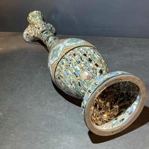 JEAN GERBINO pour VALLAURIS 46cm, grand vase ce´ramique mosai¨que nériage, 1930s