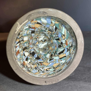 JEAN GERBINO for VALLAURIS 46cm, large ceramic vase " mosaic nériage " 1930s