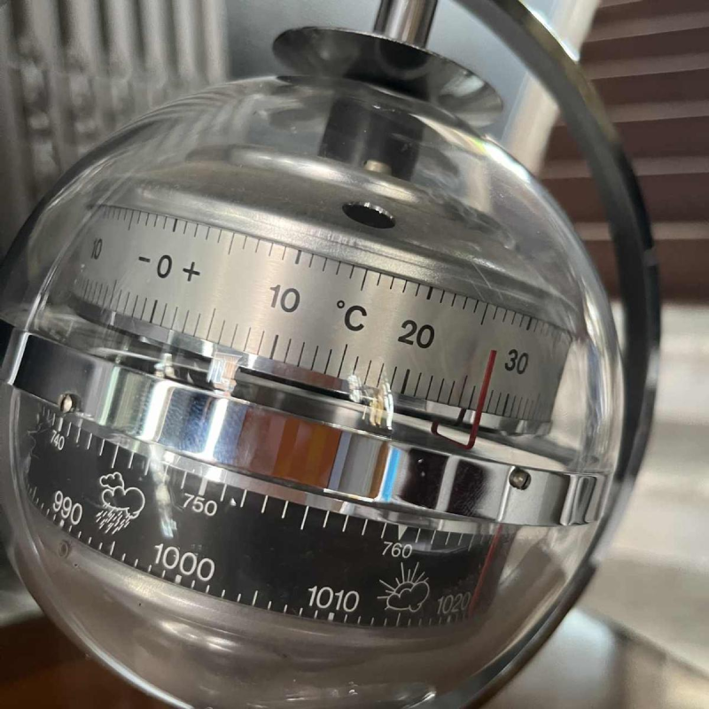 HUGER SPUTNIK weather instrument, thermometer hygrometer barometer, Space Age ca 1960