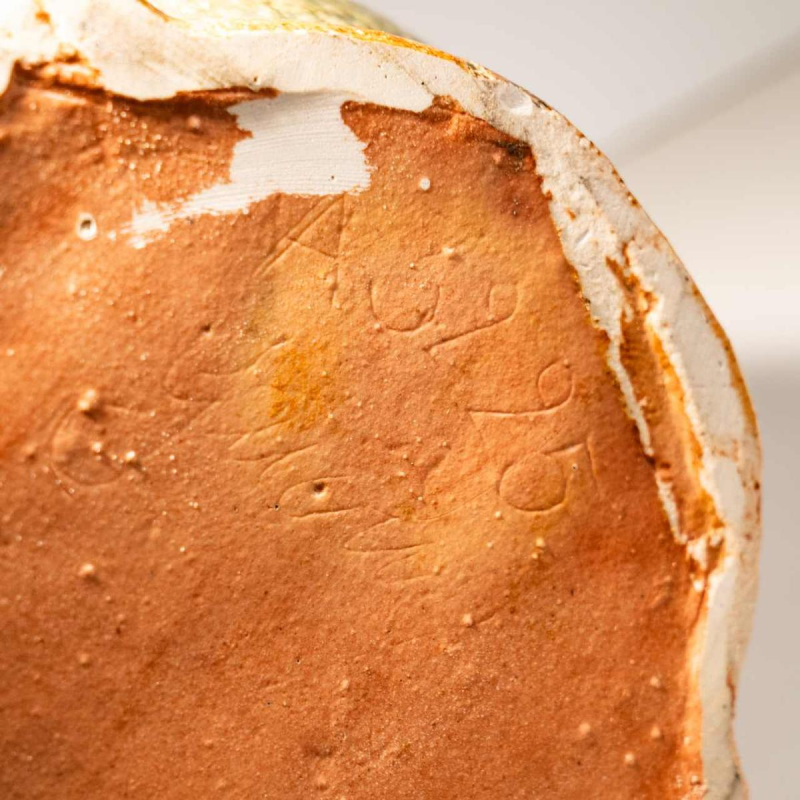 Jules Guérin Bouffioulx, zoomorphic vase / sculpture “INCAS bird N°3225“ ceramic stoneware 1950s