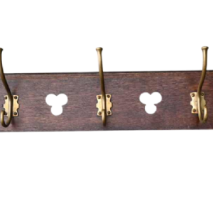 Adolf Loos, Art Nouveau Wiener Werkstatte coat rack, oak & brass, ca 1900