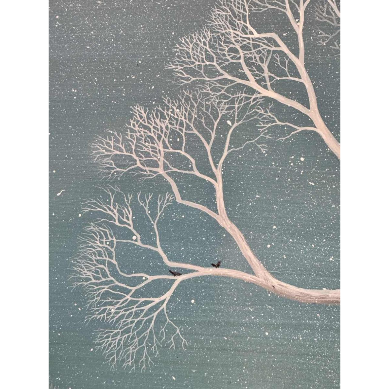 Thérèse COUSTRY «Maison à la chapelle » peinture huile sur toile marouflée