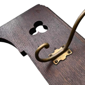 Adolf Loos, Art Nouveau Wiener Werkstatte coat rack, oak & brass, ca 1900