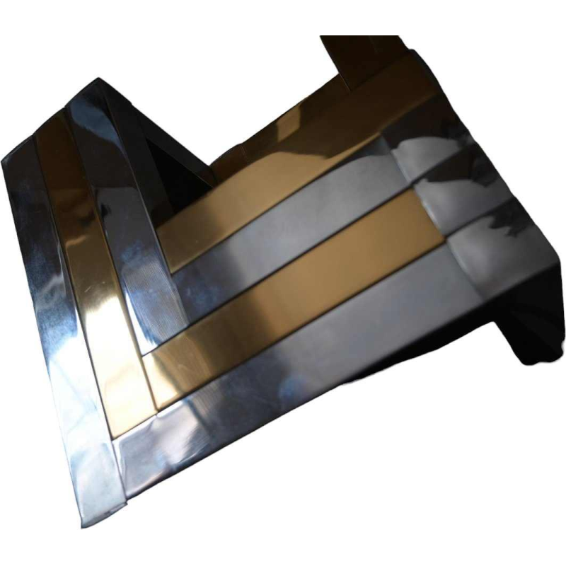 Lumica (Barcelona) Large pair of table lamps, polished brass & chromed steel, ca 1970