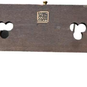 Adolf Loos, Art Nouveau Wiener Werkstatte coat rack, oak & brass, ca 1900