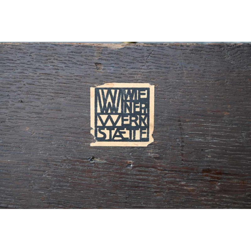 Adolf Loos, Porte-manteau Art Nouveau Wiener Werkstatte, chêne & laiton, ca 1900