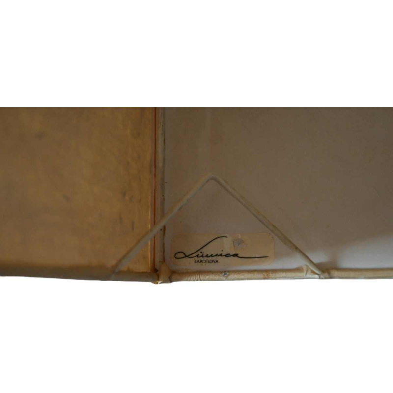 Lumica (Barcelone) Grande paire de lampes à poser, laiton poli & acier chromé, ca 1970