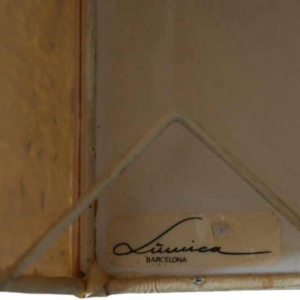 Lumica (Barcelona) Paar grote lampen, gepolijst messing en chroom, Spanje ca 1970