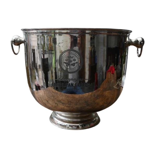 Frerejean Freres, very large silver plated champagne bucket