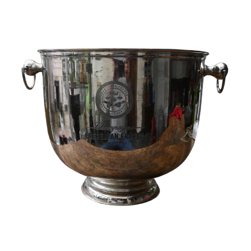 Frerejean Freres, very large silver plated champagne bucket