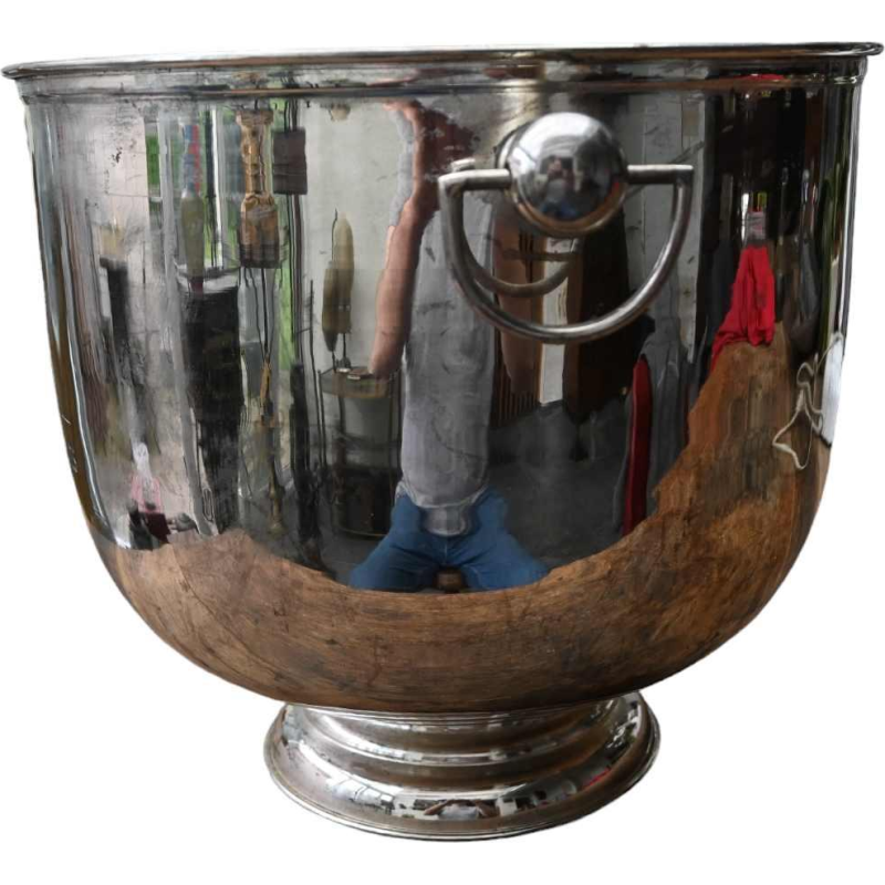 Frerejean Frères, très grand seau à champagne en métal argenté