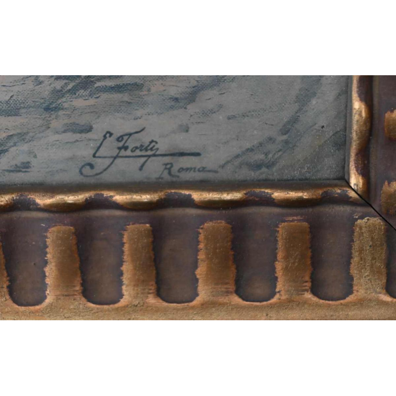 Ettore Forti (xix-xx) "Chariot race in the Circus Maximus" mixed media painting on paper, late 19th century