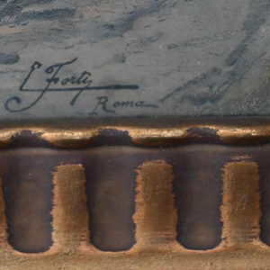 Ettore Forti "course de chars dans Le Circus Maximus" peinture technique mixte sur papier, fin 19ème