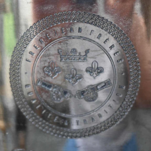 Frerejean Freres, very large silver plated champagne bucket