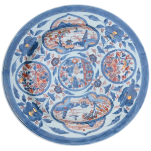 Grande assiette en porcelaine Imari chinoise du XVIIIe siècle, époque Kangxi