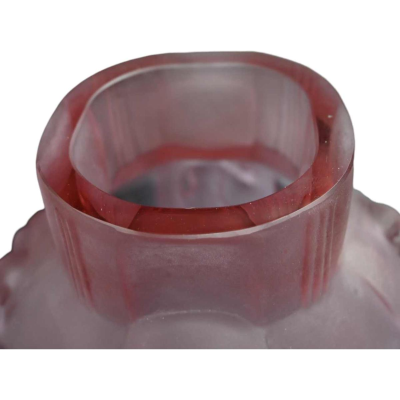 René Lalique, Art Deco vase with 4 dancing women, moulded pressed glass