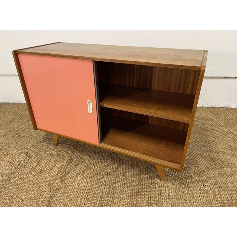 JIRI JIROUTEK for INTERIEUR PRAHA - Two-tone sideboard / chest of drawers U-452 with sliding doors, ca 1958
