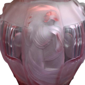 René Lalique, Art Deco vase with 4 dancing women, moulded pressed glass