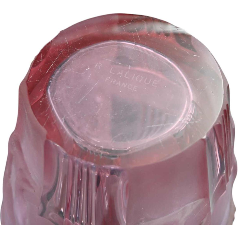 René Lalique, vase Art Déco aux 4 femmes danseuses, verre pressé moulé