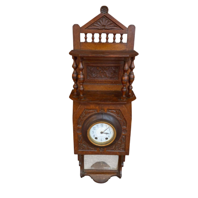 J.W. Benson Londres – mouvement Japy Frères, horloge murale victorienne 78 cm