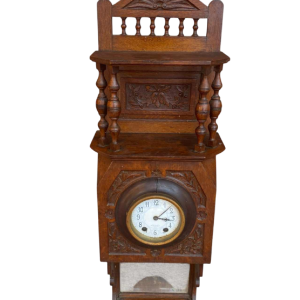 J.W. Benson Londen – uurwerk van Japy Frères, Victoriaanse wandklok 78 cm