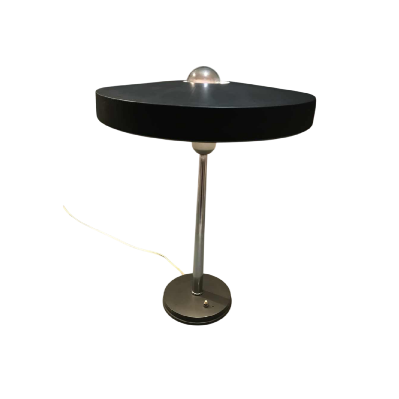 LOUIS KALFF pour PHILIPS “Timor 69“ luminaire lampe, acier chromé et tôle peinte, vers 1957