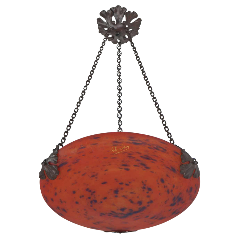 SCHNEIDER le verre Français : suspension art déco , 1925 France