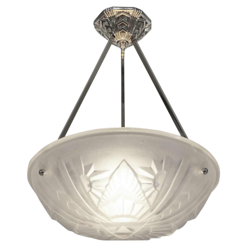 Mouynet & Degué : een franse 1930 art deco hanglamp