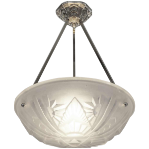 MOUYNET & DEGUÉ : suspension art déco 1930