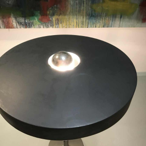 LOUIS KALFF voor PHILIPS “Timor 69” lamp, verchroomd staal en geverfd plaatstaal, circa 1957