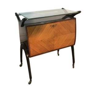CESARE LACCA for COSTINITI-ROVERATO - Bar cabinet on castors, Italy ca 1960