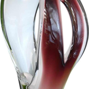 Flygsfors, multicoloured glass shell vase, Swedish Design, ca 1950-1960