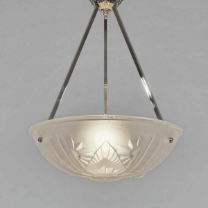 Mouynet & Degué : een franse 1930 art deco hanglamp
