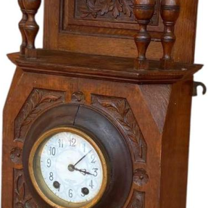 J.W. Benson London – Japy Frères movement, Victorian wall clock 78 cm