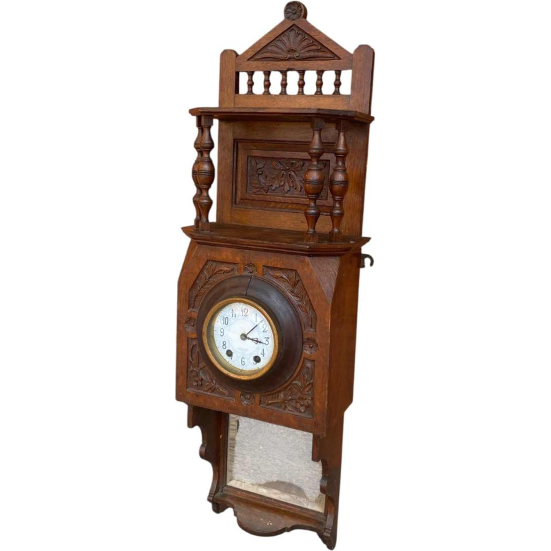 J.W. Benson London – Japy Frères movement, Victorian wall clock 78 cm