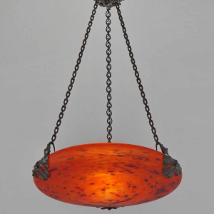 SCHNEIDER : FRENCH 1925 ART DECO PENDANT Le Verre Français chandelier France