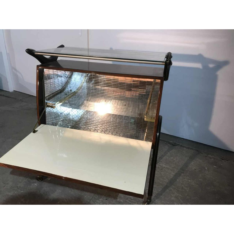 CESARE LACCA for COSTINITI-ROVERATO - Bar cabinet on castors, Italy ca 1960