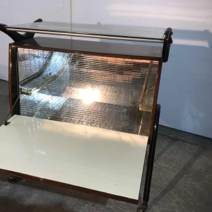 CESARE LACCA for COSTINITI-ROVERATO - Bar cabinet on castors, Italy ca 1960