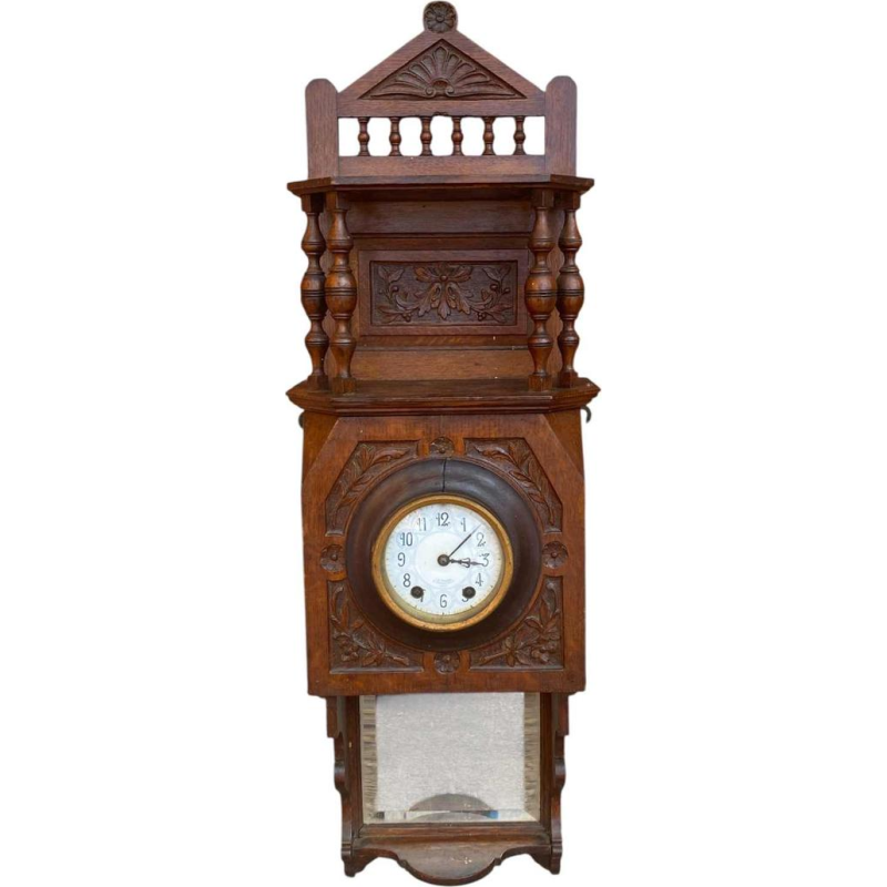 J.W. Benson London – Japy Frères movement, Victorian wall clock 78 cm