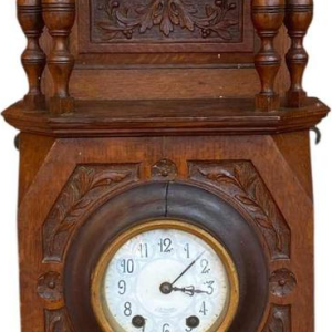 J.W. Benson London – Japy Frères movement, Victorian wall clock 78 cm